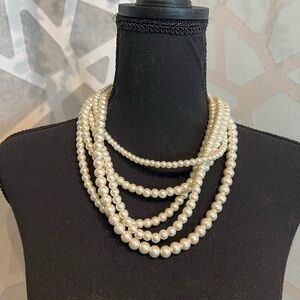 Elegant Pearl Necklace and earrings set